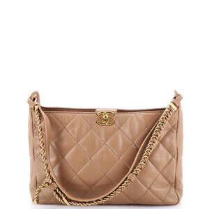 Cc Turnlock Belted Chain Handle Hobo #220177C43B